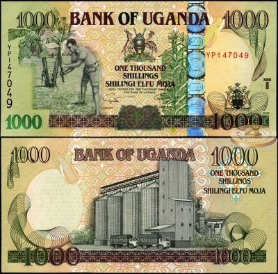 Уганда. 1000 шиллингов (Unc) 2006