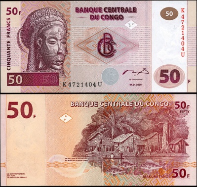 Конго. 50 франков (Unc) 2000