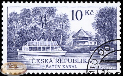 Чехия. 2012. Канал имени Томаша Бати (Почтовая марка. CTO Гашеная)