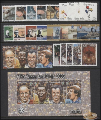 Мальта. Годовой набор-буклет (45 шт., MNH OG) 2006