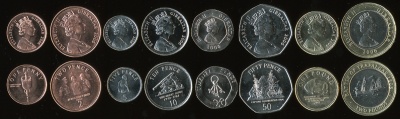 Гибралтар. Набор №3. (8 монет. 1 биметалл) 2006