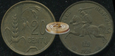 Литва. 20 центов. 1925 (aUnc)