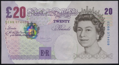 Великобритания (Англия). 20 фунтов (Unc) 2004