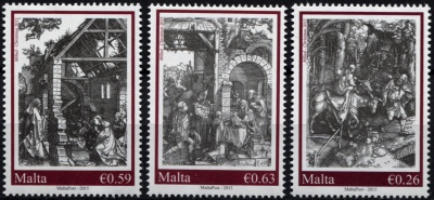 Мальта. 2015. Жизнь Девы. Гравюры Альбрехта Дюрера (Серия. MNH OG)