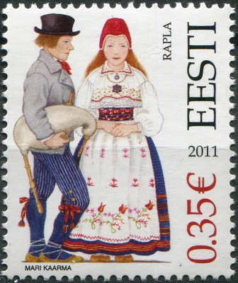 Эстония. 2011. Народные костюмы. Рапла (Почтовая марка. MNH OG)