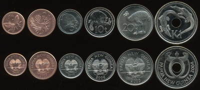 Папуа Новая Гвинея. Набор №1 (6 монет) 1999-2006