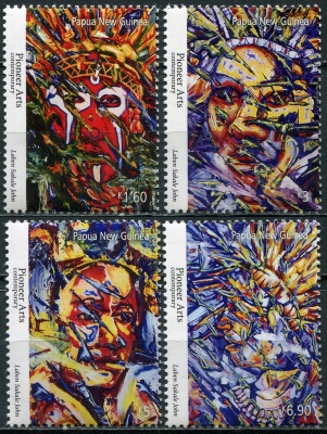 Папуа Новая Гвинея. 2019. Картины Лабена Сакале Джона (I) (Серия. MNH OG)