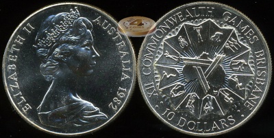 Австралия. 10 долларов. 1982 (Unc. Серебро)