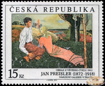 Чехия. 1998. Картина из большого цикла. 1902. Ян Прейслер [1872-1918] (Почтовая марка. MNH OG)