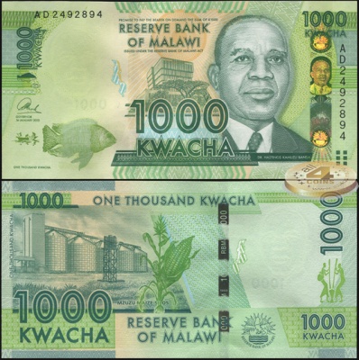 Малави. Банкнота 1000 квач. 01.01.2013. Unc. Бумага. Кат.# P.62b
