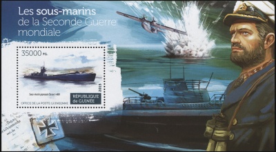 Гвинея. 2015. Подводные лодки Второй Мировой Войны. Выпуск 2 (Блок. MNH OG)