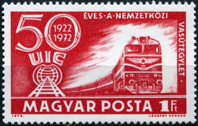 Венгрия. 1972. 50 лет Международному союзу железных дорог (Почтовая марка. MNH OG)