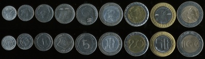 Алжир. Набор №1 (9 монет. 4 биметалла) 1992-2011