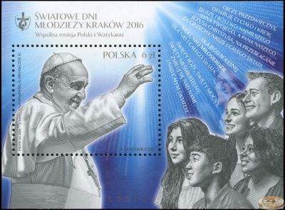 Польша. 2016. Всемирный День Молодежи, Краков 2016 (Блок. MNH OG)