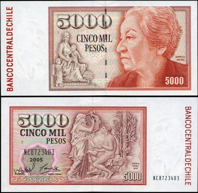 Чили. 5000 песо (Unc) 2005