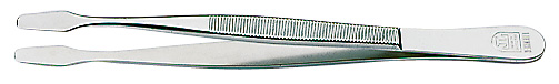 Пинцет 12 см, с прямой лопаткой (Lindner)