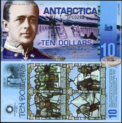 Антарктида. Банкнота 10 долларов. 14.12.2011. Unc. Пластик. Кат# P.NL
