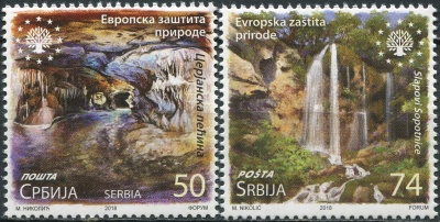 Сербия. 2018. Европейская охрана природы (Серия Почтовых марок. MNH OG)