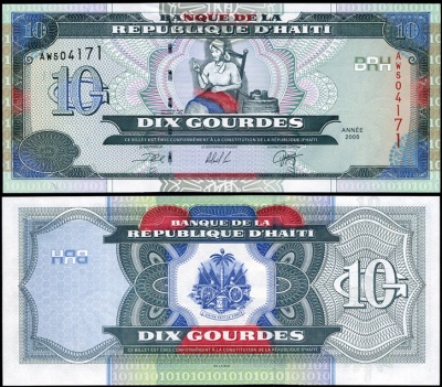 Гаити. 10 гурдов (Unc) 2000