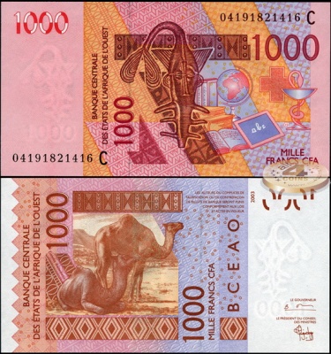 Буркина Фасо (КФА Запад). 1000 франков (Unc) 2004