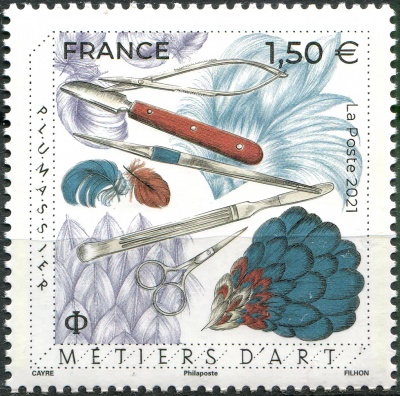 Франция. 2021. Артистическая карьера. Плюмассье (Почтовая марка. MNH OG)