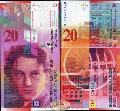 Швейцария. 20 франков (Unc) 2005