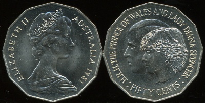 Австралия. 50 центов. 1981