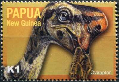 Папуа Новая Гвинея. 2004. Овираптор (Почтовая марка. MNH OG)