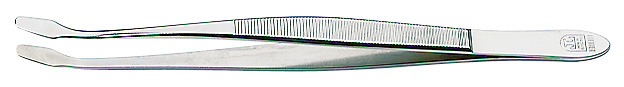 Пинцет 15 см, с загнутой лопаткой (Lindner)
