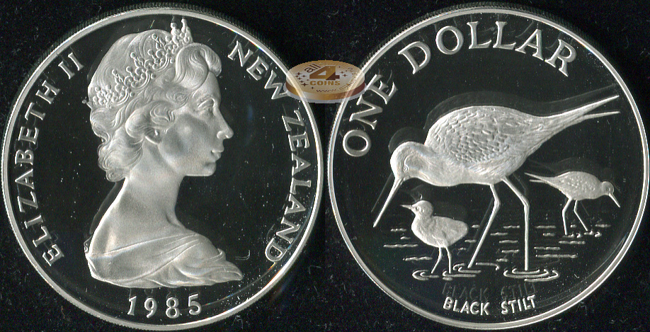 Новая Зеландия. 1 доллар. 1985 (Proof. Серебро)