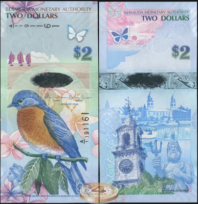 Бермудские о-ва. 2 доллара (Unc) 2013