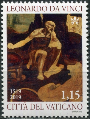 Ватикан. 2019. 500-летие со дня смерти Леонардо да Винчи (Почтовая марка. MNH OG)