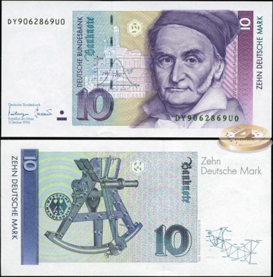 Германия (ФРГ). 10 марок (Unc) 1993
