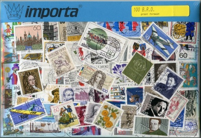 ФРГ. Набор почтовых марок большого формата (100 шт. Ассорти)
