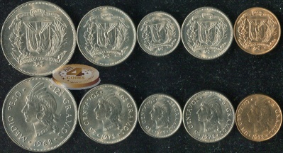 Доминиканская респ. Набор №3 (5 монет) 1967-72