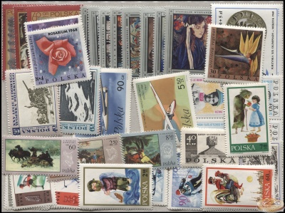Польша. Годовой набор (80 шт., MNH OG) 1968
