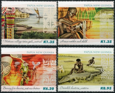 Папуа Новая Гвинея. 2015. Традиционные картины (Серия. MNH OG)