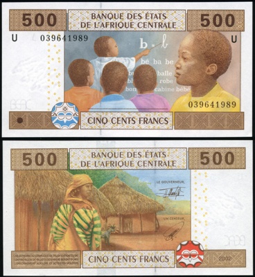 Камерун (КФА Центр). 500 франков (Unc) 2002