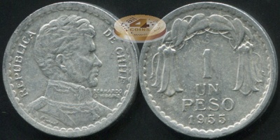 Чили. 1 песо. 1955 (XF)