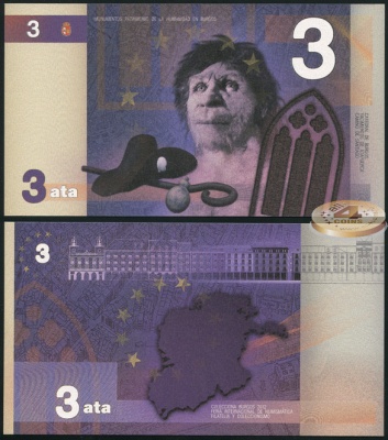 Бургос [Испания]. Банкнота 3 ата. 2012. Unc. Бумага