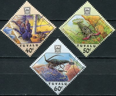 Тувалу. 1987. Ракообразные (Серия. CTO Гашеная)