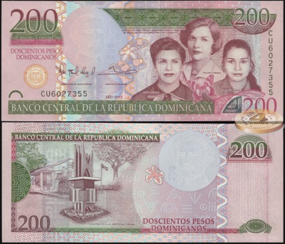 Доминиканская республика. Банкнота 200 песо доминикано. 2013. Unc. Бумага. Кат.# P.185a