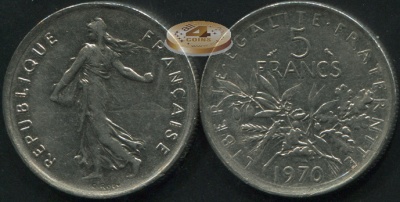 Франция. 5 франков. 1970 (XF)