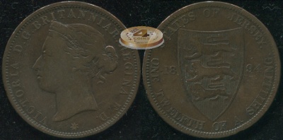 Джерси. 1/12 шиллинга. 1894 (VF)