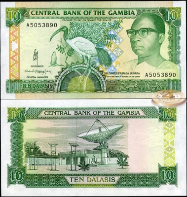 Гамбия. 10 даласи (Unc) 1991-95
