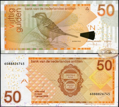 Нидерландские Антильские о-ва. 50 гульденов (Unc) 2008