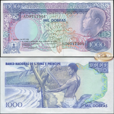 Сан-Томе и Принсипи. 1000 добр (Unc) 1989