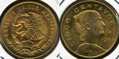 Мексика. 5 центаво. 1964 (Unc)