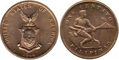 Филиппины. 1 центаво. 1944 (Unc)