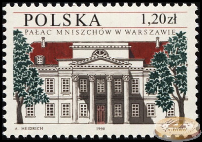 Польша. 1998. Дворец семьи Мнишек в Варшаве (Почтовая марка. MNH OG)